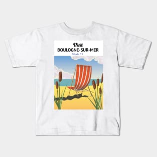 Boulogne-sur-Mer france travel poster Kids T-Shirt